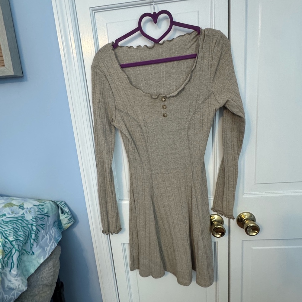 Vintage Contempo Casuals Ribbed knit Mini Dress – Med. Classic Cute Contemporary - Picture 8 of 11